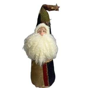 Aunt Liz’s Attic Vtg Christmas Claus ornament Fabric Designed By Liz Carroll